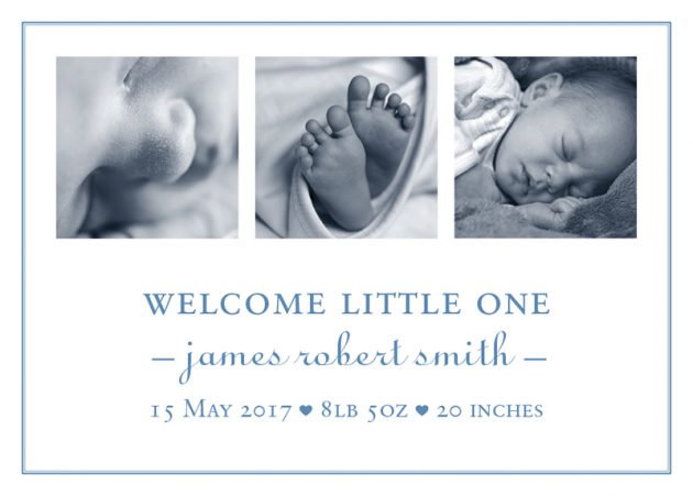 Baby Announcement cards - welcome baby boy